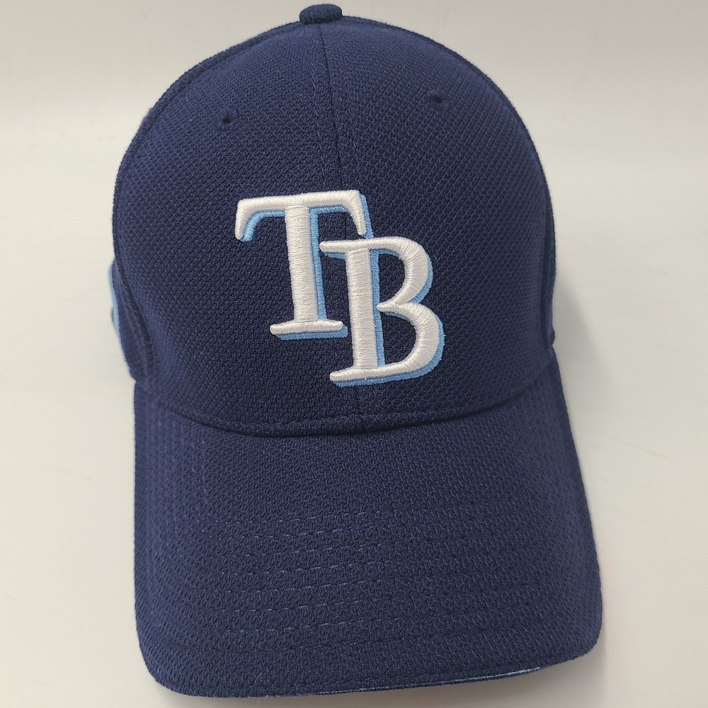 Tampa Bay Rays Hat Fitted M-L New Era 39Thirty Blue MLB Batting Practice BP Men